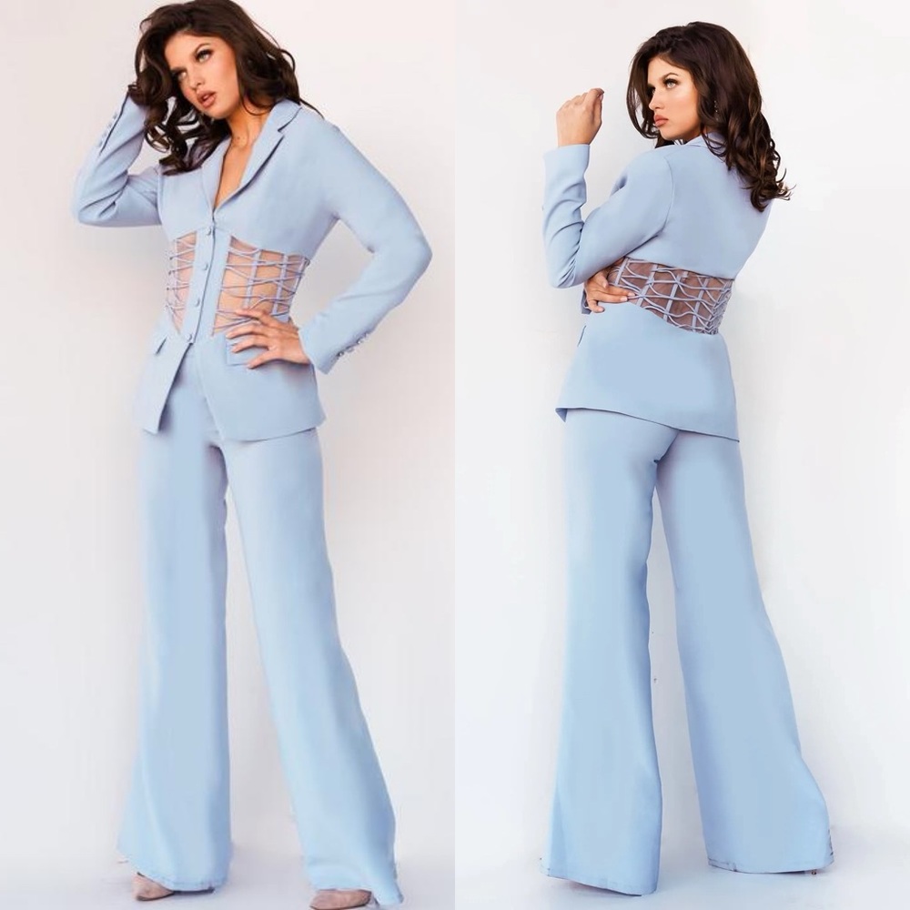 JOVANI Blue Suit NWT Available in size 0 and 2 style 07227